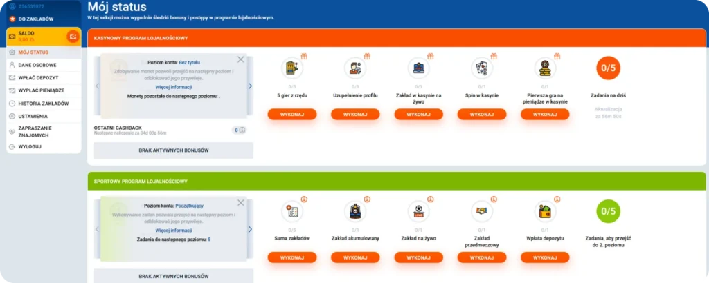 Program lojalnościowy w aplikacji