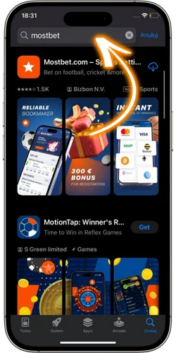 Wpisz „Mostbet” w wyszukiwarkę
